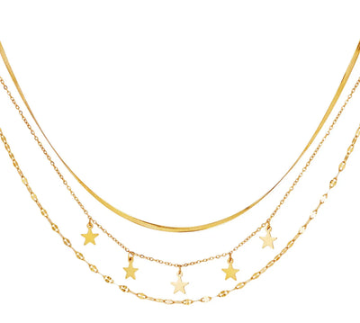 Layered Star Necklace - Aurina Ltd
