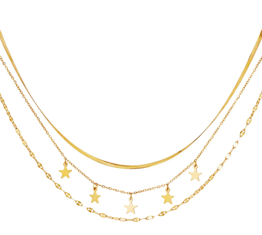 Layered Star Necklace - Aurina Ltd