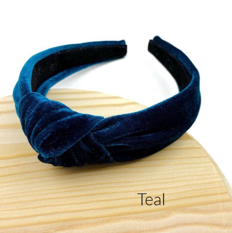 Winter Velvet Knotted Headband