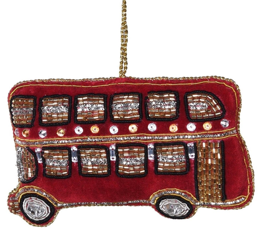 Red & Gold Hanging Bus Dec - Aurina Ltd