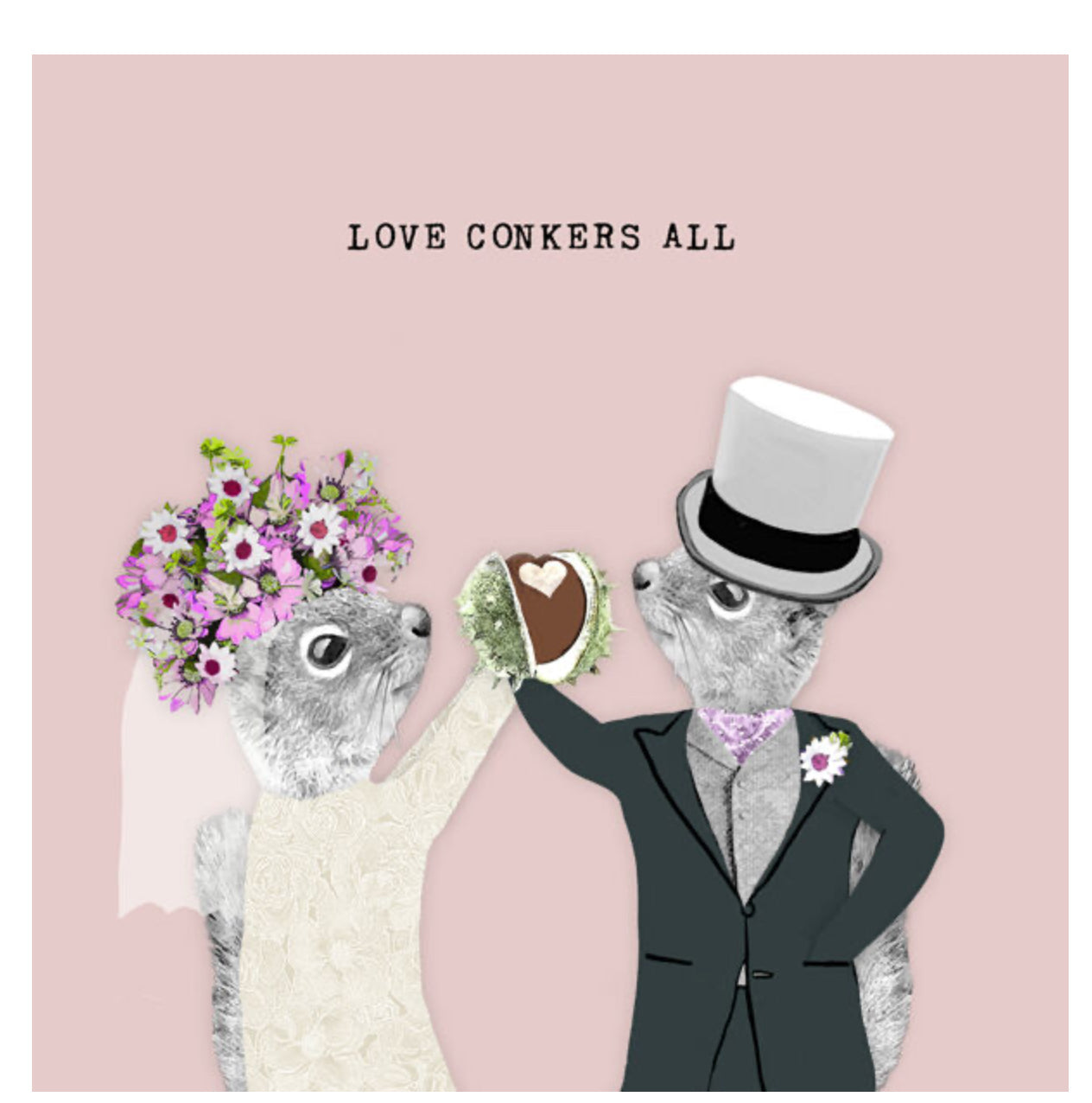 Wedding Love Conkers All card Aurina Ltd