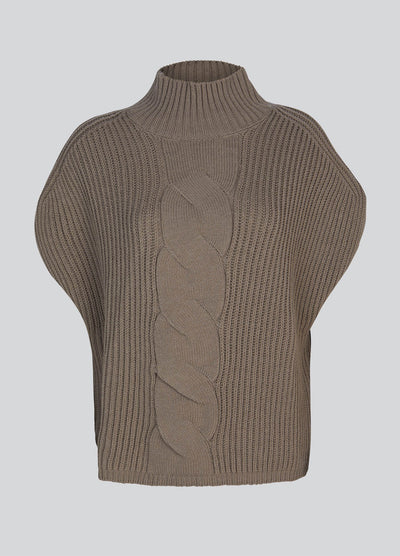 Sleeveless Cable Knit Jumper - Aurina Ltd