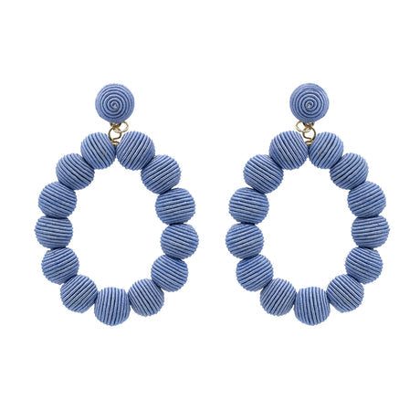Woven Ball Oval Earrings