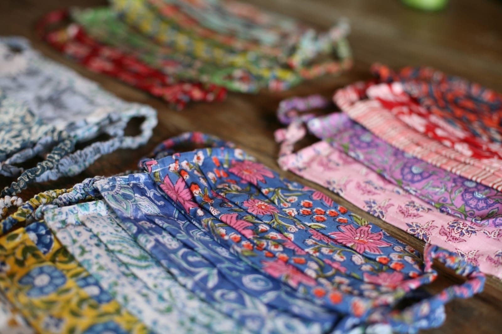 Block Printed Cotton Face Mask - Aurina Ltd