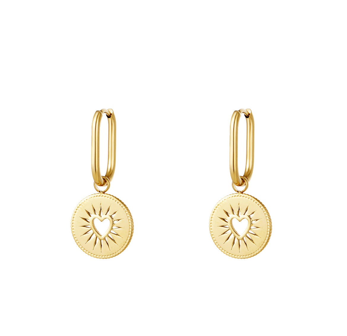 Sunburst Large Huggie Earring Gold - Aurina Ltd