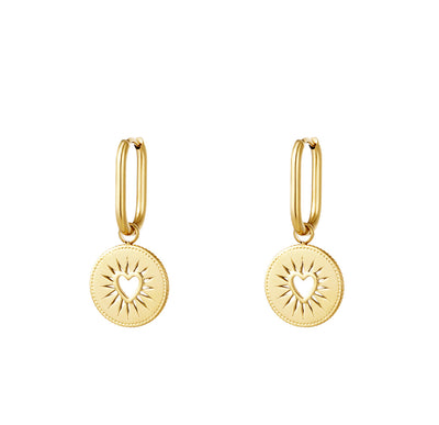 Sunburst Large Huggie Earring Gold - Aurina Ltd