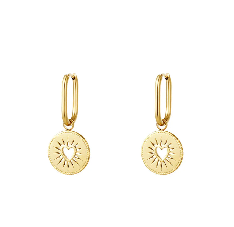 Sunburst Large Huggie Earring Gold - Aurina Ltd