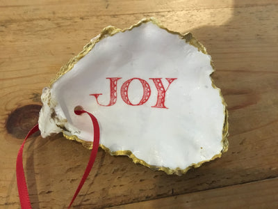 Hand Decorated Oyster Shell Dish