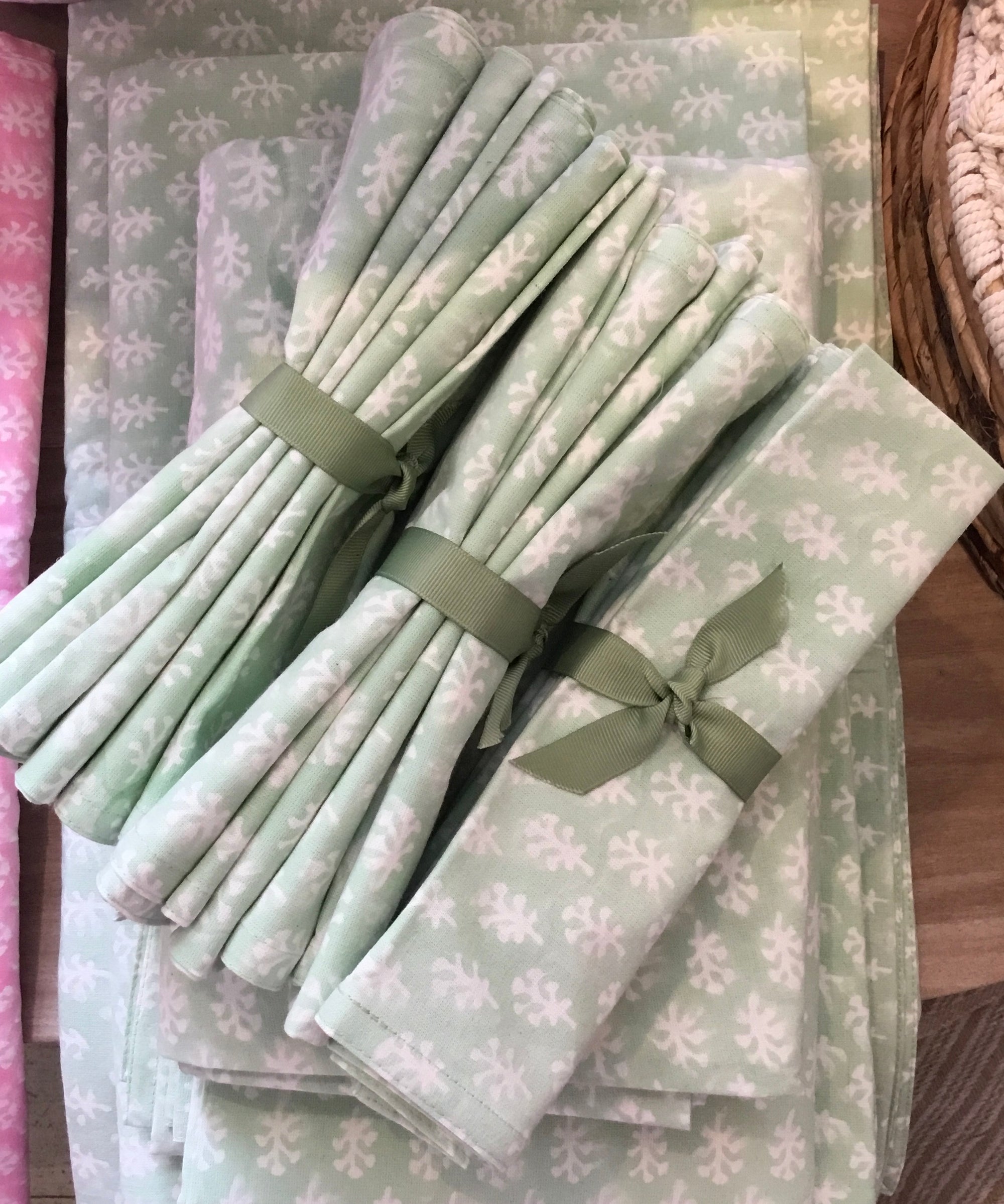 Set of 4 Manni Cotton Printed Napkin - Aurina Ltd