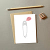 Safety Pin Card - Aurina Ltd