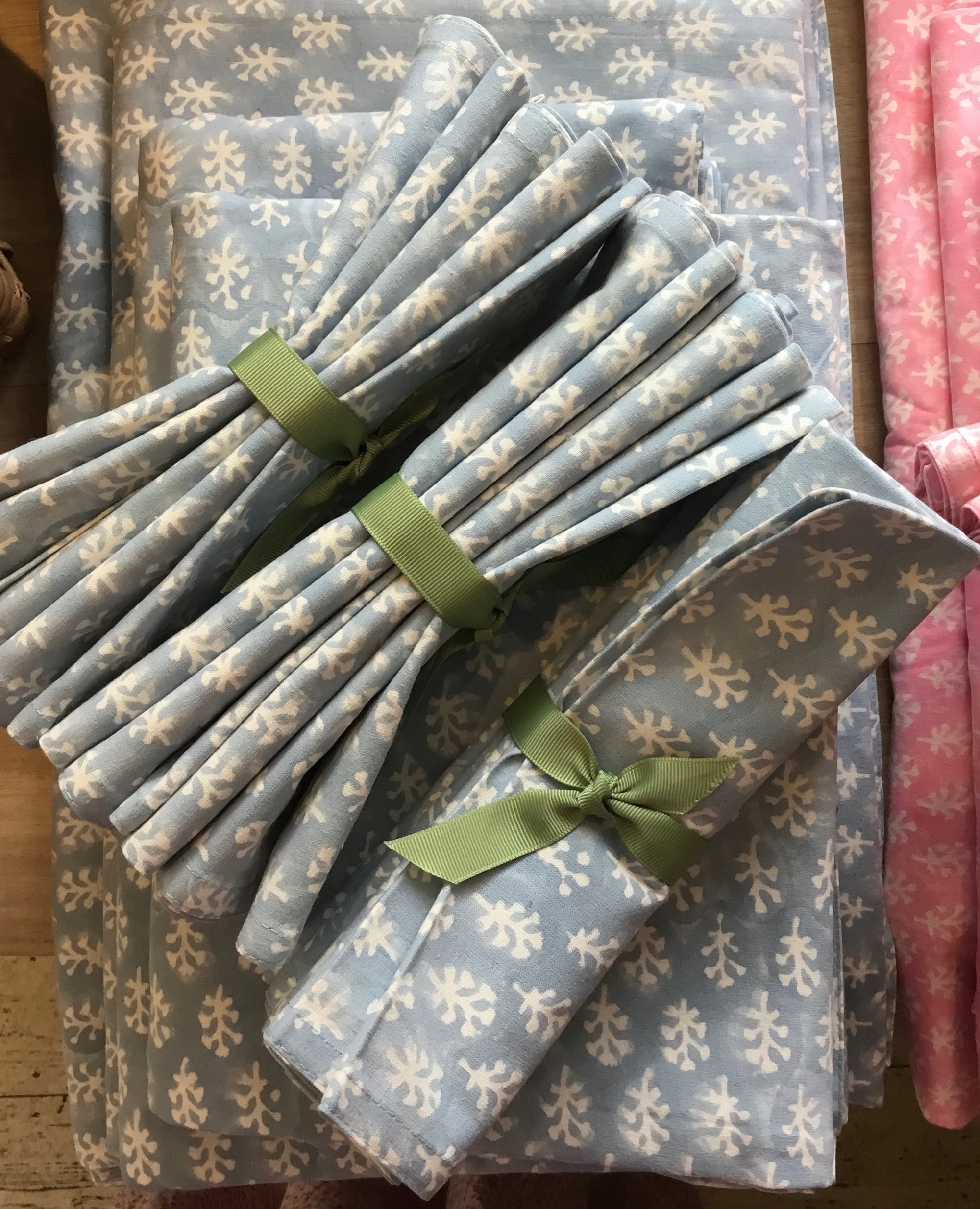 Set of 4 Manni Cotton Printed Napkin - Aurina Ltd