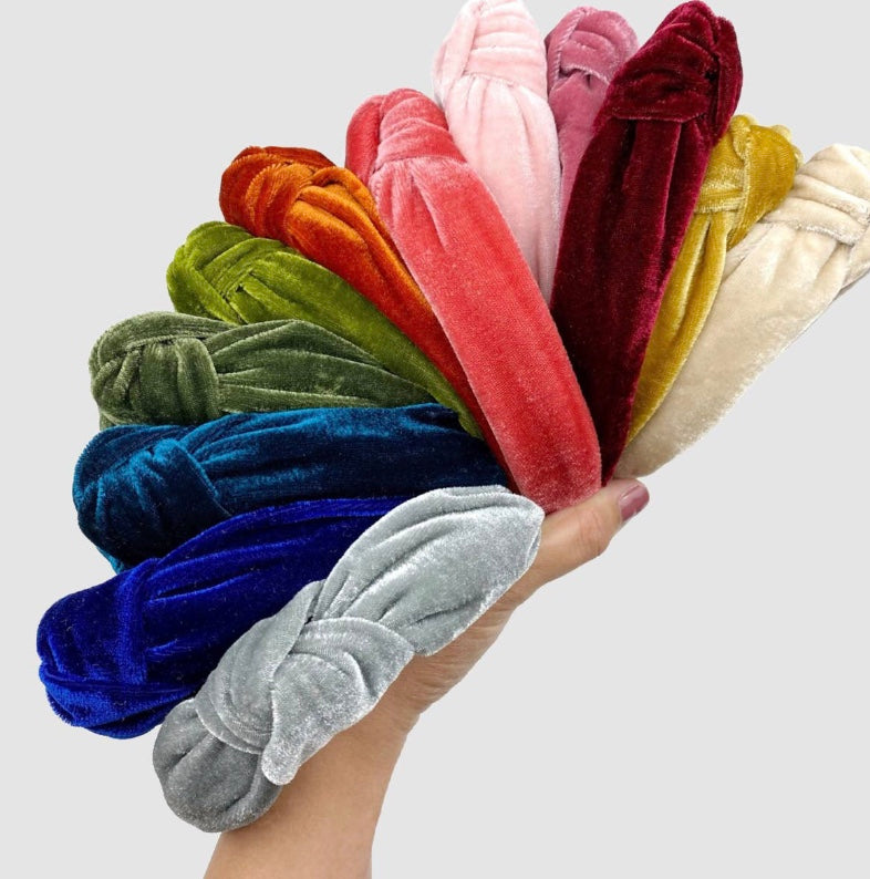 Winter Velvet Knotted Headband