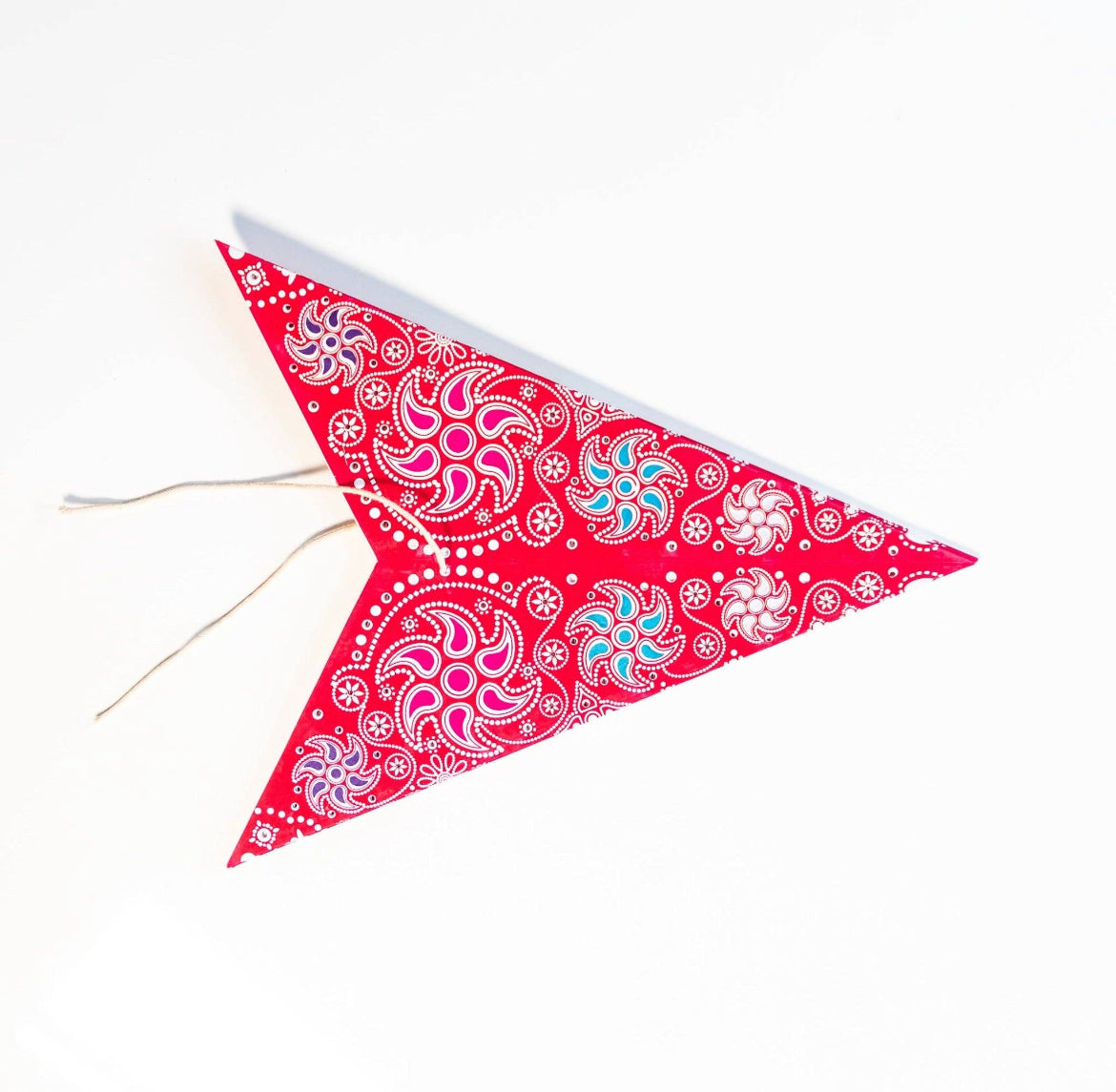 Firework Red Paper Star Lantern