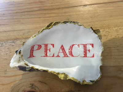 Hand Decorated Oyster Shell Dish