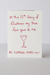 Espresso Martini Christmas Card (Single)