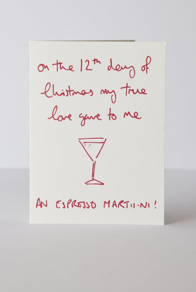 Espresso Martini Christmas Card (Single)