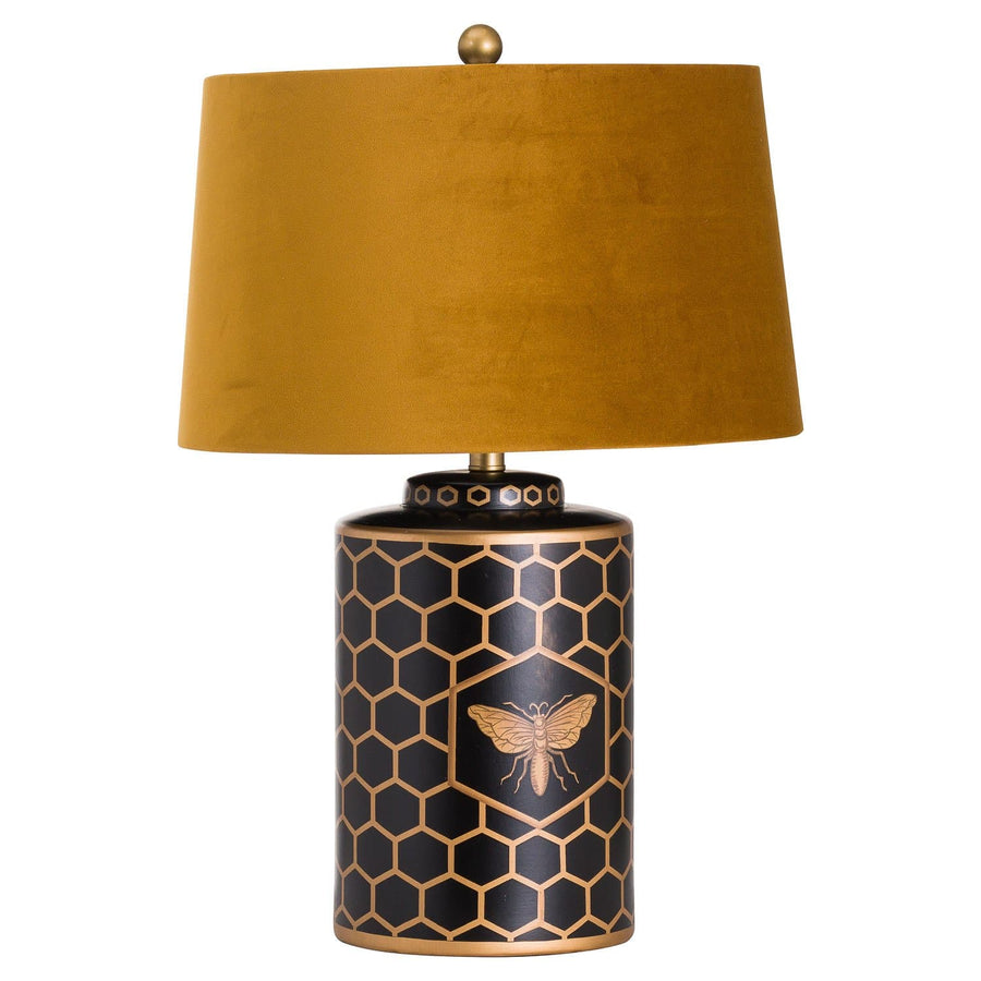 Bee Table Lamp Black and Gold - Aurina Ltd