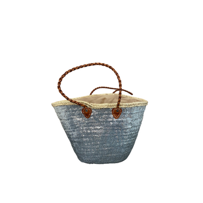 Moroccan Sequin Straw Basket - Aurina Ltd