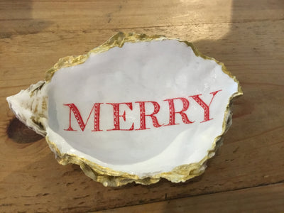 Hand Decorated Oyster Shell Dish