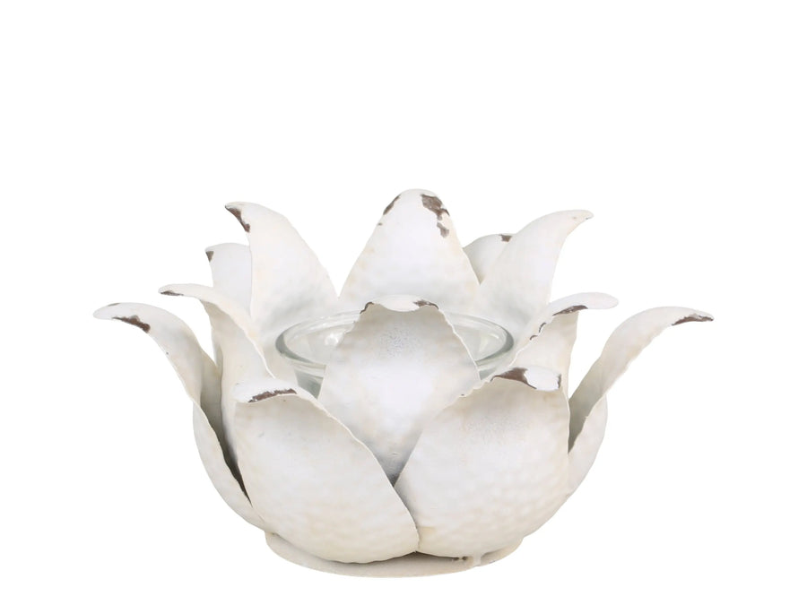 White Petal Tealight Holder - Aurina Ltd