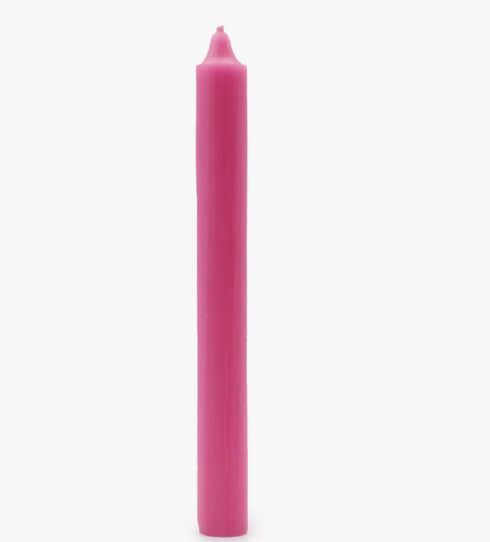 Fuschia Pink Taper Dinner Candle
