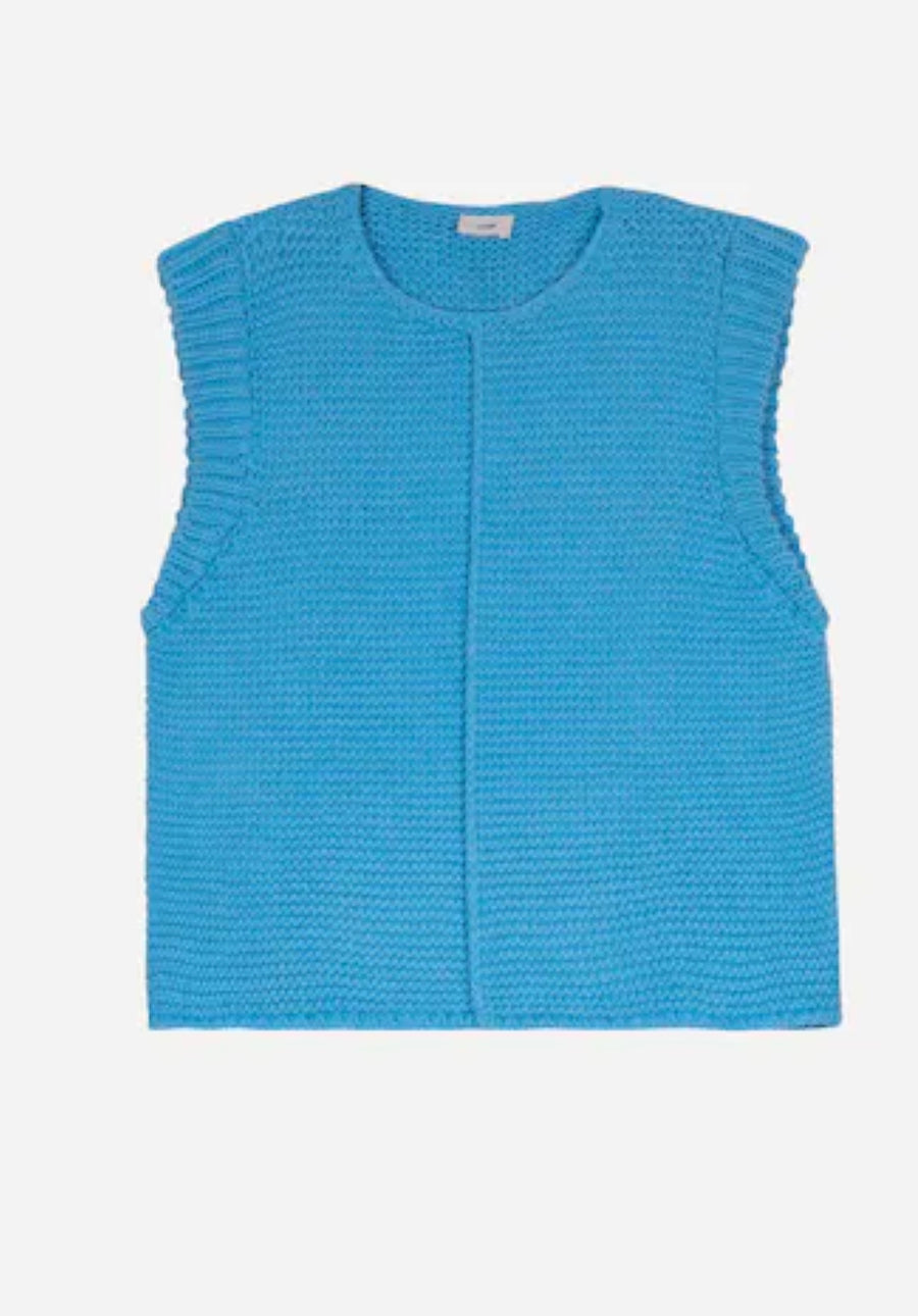 Willow Gilet Style Cardigan - Azure