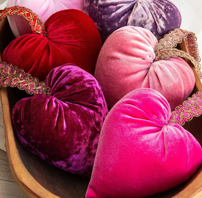 Velvet Cushioned Heart - Aurina Ltd