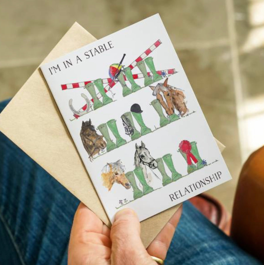Nessie Horse Lovers Wellies Greeting Card