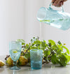 Recycled Bubble Wine Glass Aqua Marine