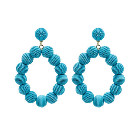 Woven Ball Oval Earrings