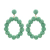 Woven Ball Oval Earrings