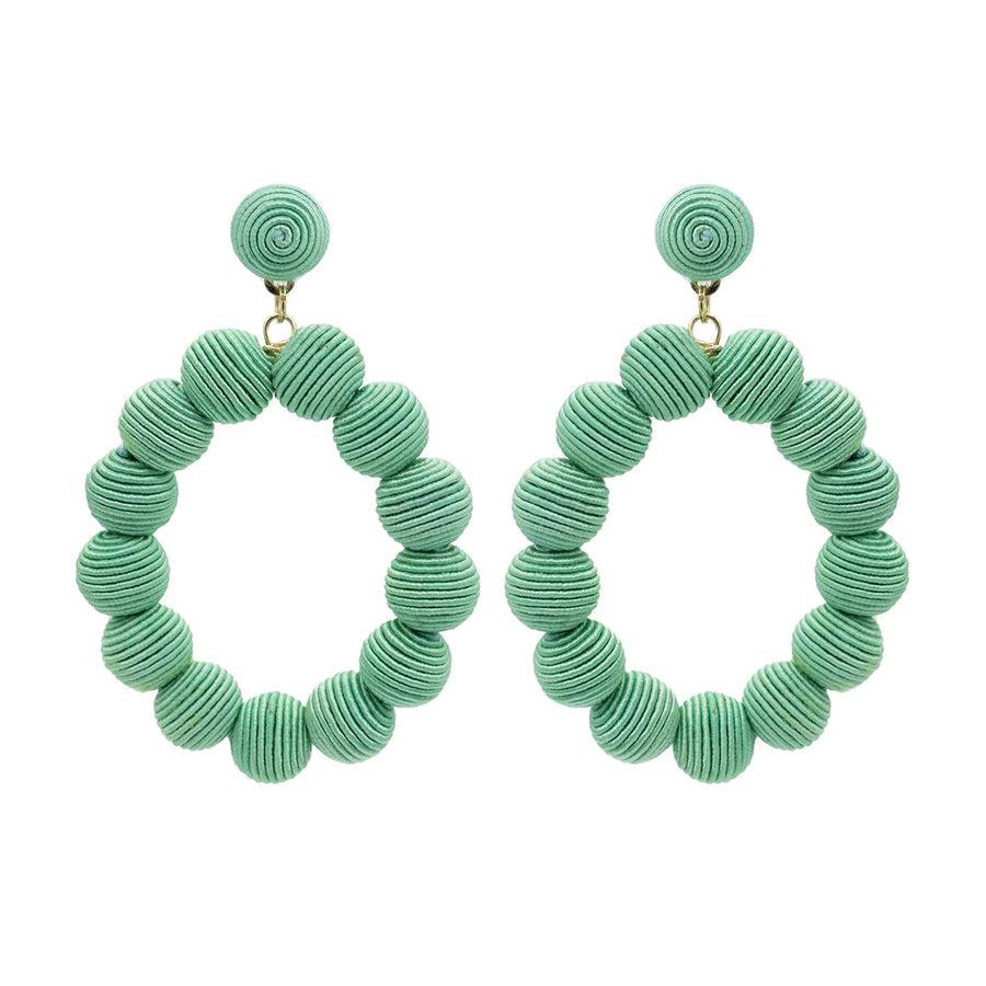 Woven Ball Oval Earrings Aurina Ltd