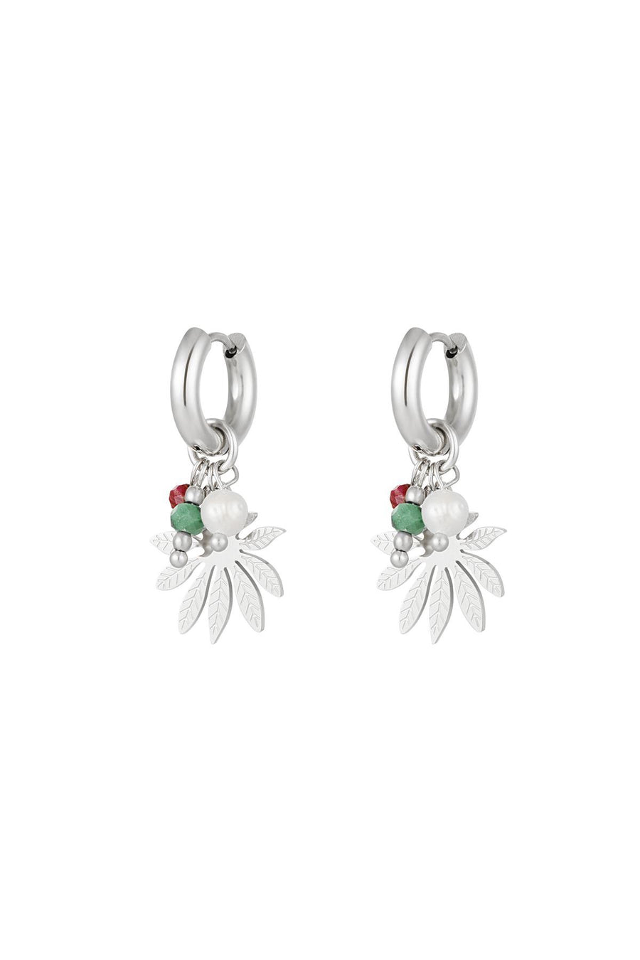Flower Earrings with Beads