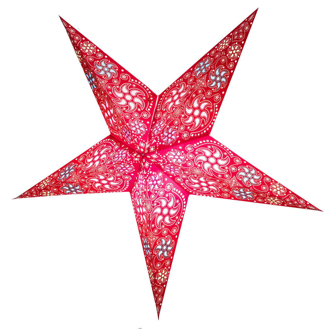 Firework Red Paper Star Lantern