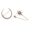Moon And Stars Hair Clip Set - Aurina Ltd