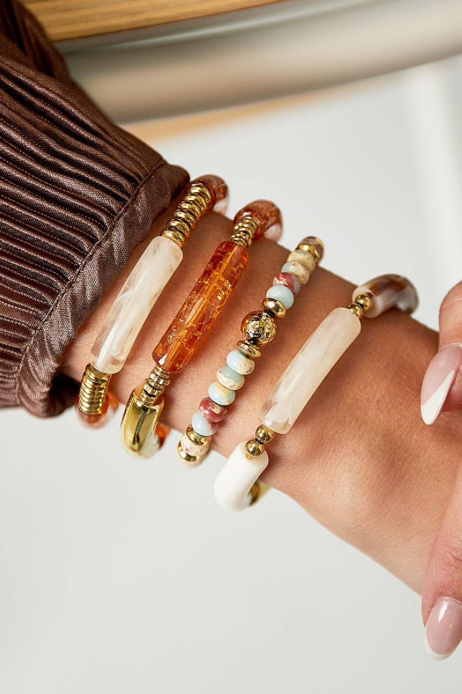 Natural Stone Beaded Bracelet