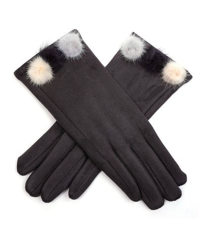 Fur Pom Pom Glove - Aurina Ltd