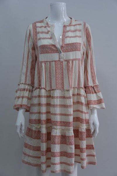 Neon Aztec Short Summer Dress - Aurina Ltd