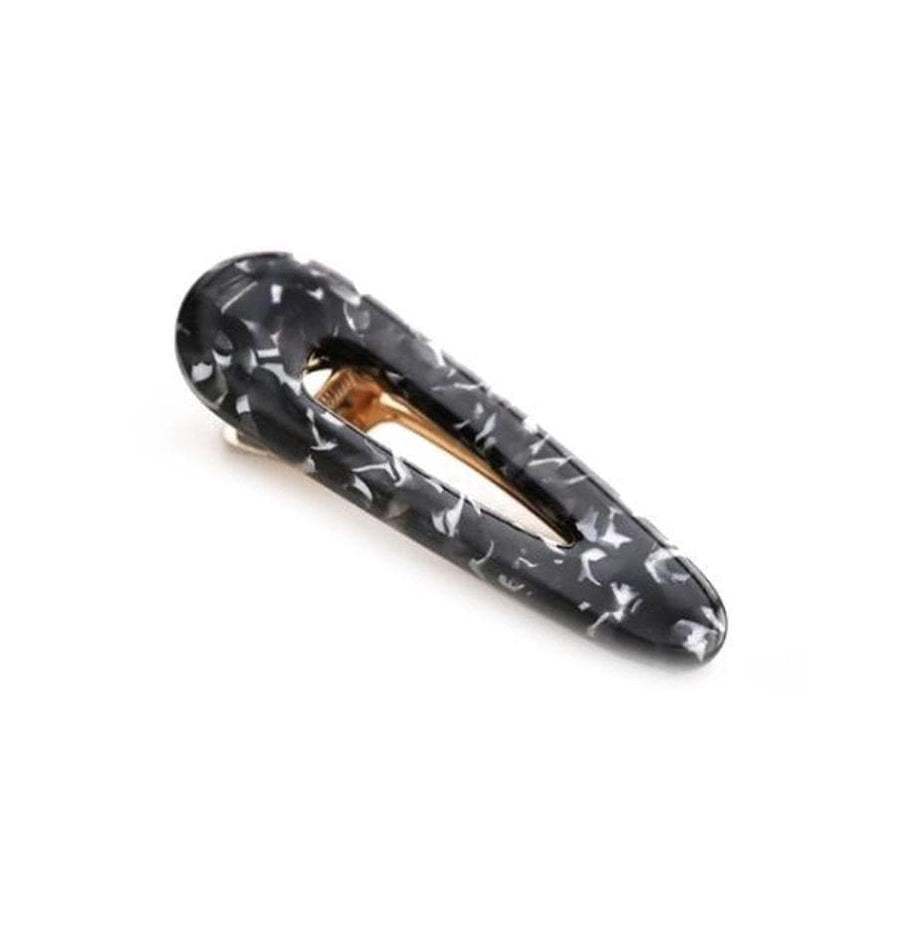 Large Resin Hair Clip in Black and White - Aurina Ltd