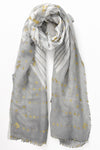 Metallic spot woven scarf - Aurina Ltd