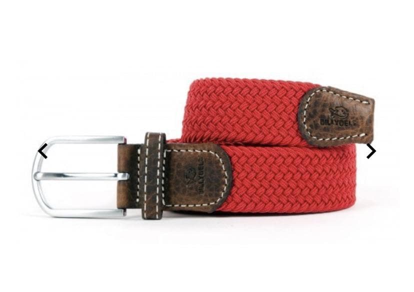 Pomegranate Red Woven Belt - Aurina Ltd