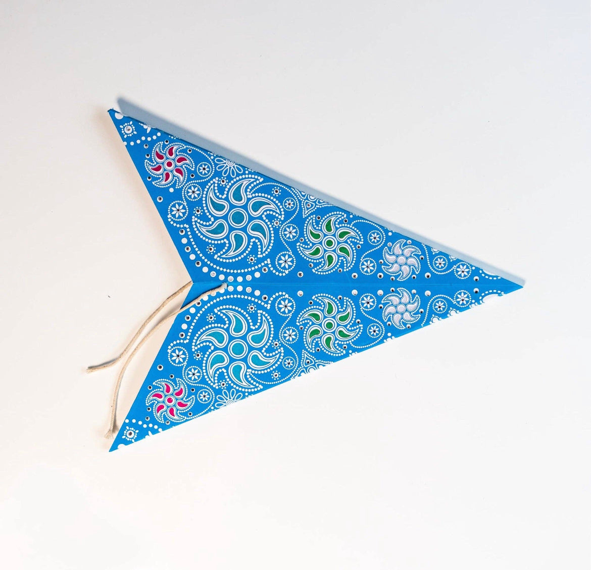 Firework Sea Blue Paper Star Lantern