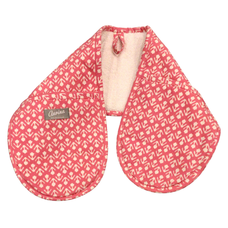 Raspberry Jaipur Double Oven Glove - Aurina Ltd