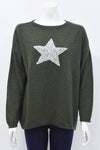 Sequin Star Cashmere Blend Jumper - Aurina Ltd