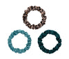 Set of 3 Skinny Scrunchies Animal Blues - Aurina Ltd