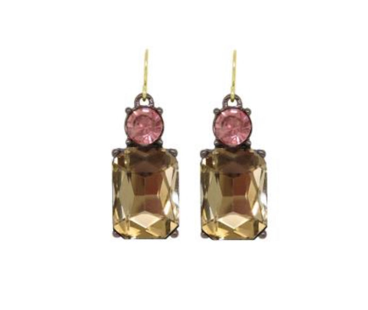 Vintage Gem Drop Earrings