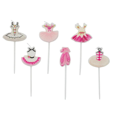 Tutus Die-cut Party & Birthday Candles - Set of 6 - Aurina Ltd