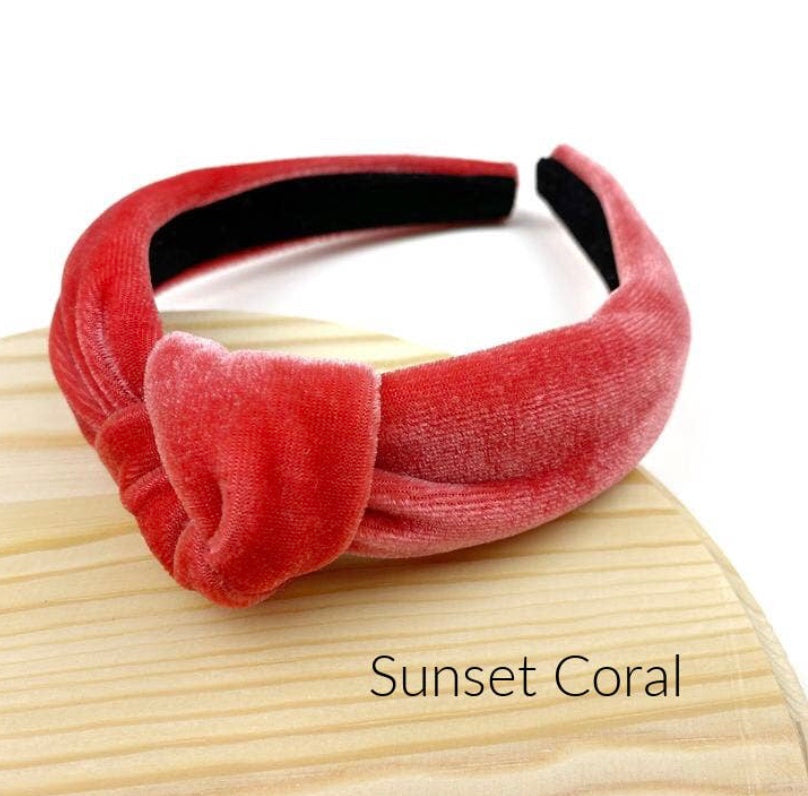 Winter Velvet Knotted Headband