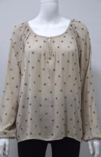 Sequin Cheesecloth Top - Aurina Ltd