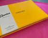 Buckram Yellow Visitors Book - Aurina Ltd